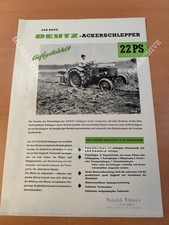 Deutz 22 PS Ackerschlepper  Prospekt Traktor brochure M2