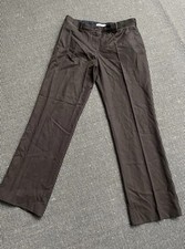 Prada Made in Italy Damen Dunkelbraune Schurwolle Hose Authentisch  Gr 44 ital. 