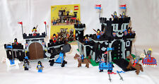 Lego Castle große und kleine, schwarze Ritterburg 6085 + 6059 mit allen Rittern