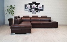 Echtleder Ecksofa mit