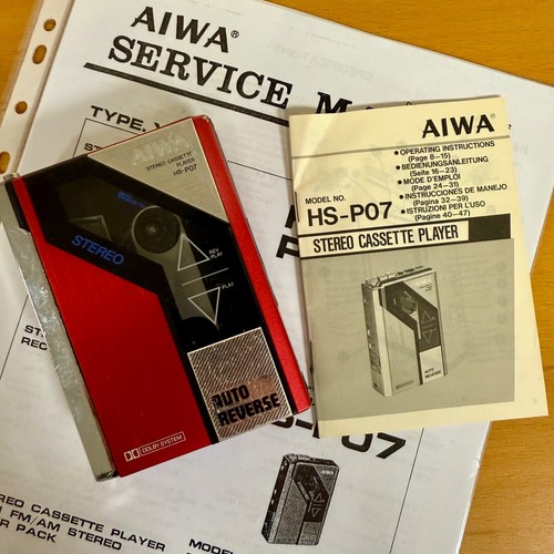 Aiwa p07 walkman - back, to