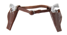 Puppenhaus Doppel Holster Gürtel & Waffen Leder Ranch Western Cowboy Zubehör