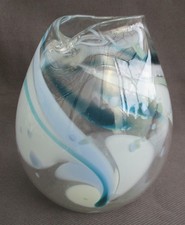 Vase glas signiert - vase,