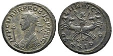 FITZ Cyzicus Probus  Billon Antoninianus Sol Quadriga Whip Reins @AIN1053