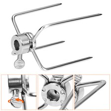 4er BBQ Fleischnadeln| Fleischnadeln für Drehspieß Grillgut Fleischklammern NEU