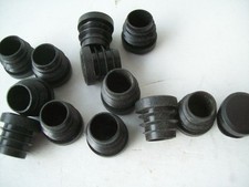 20 Stück Stopfen gl16 Rundrohr mit Lamellen schwarz Pfropfen Stöpsel Kappe