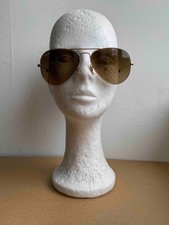 Ray Ban Aviator Sonnenbrille inkl. Etui, Rahmen Gold, Gläser Braun