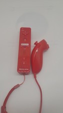 Original Nintendo Wii Motion Plus Controller Fernbedienung + Nunchuk in rot ✅