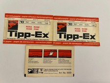 30 Blatt Tipp-Ex Korrekturpapier in Rosa für Schreibmaschinen, farbig