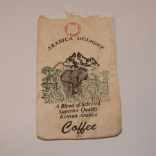 Vintage Arabica Delight Kaffee kleine Canvas Tasche