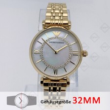 Neu Emporio Armani AR1907 Gianni T-Bar Analog Gold Edelstahl Quartz Damenuhr