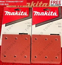 20 Stck. Original Makita 114 mm x 101-1/4 Zoll Blatt Handschleifer BO4561 BO4555 BO455 120ER-Körnung