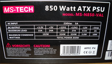 PC Netzteil MS-Tech ATX 850 Watt neuwertig