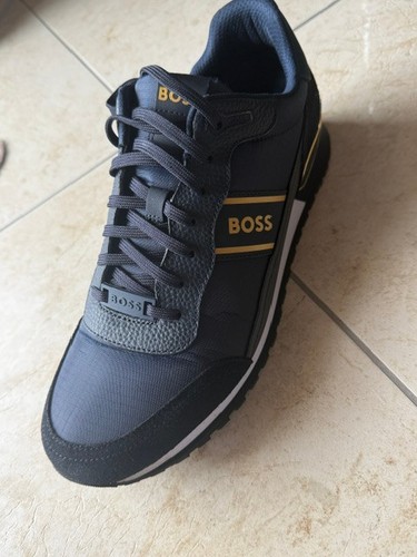 Boss herren sneaker blau - -,