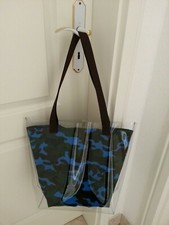 Shopper Transparent + Camouflage Design, neu, selbst genäht ( Damentasche )