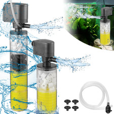 Aquarium Innenfilter Kompakt Filter Schwammfilter Aquarien 1300/2800L/H Pumpe DE