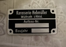Typenschild Schild Oldtimer