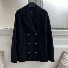 7 for all mankind PEACOAT Caban Jacke, Kurzmantel Gr. M Neu NP €798 schwarz