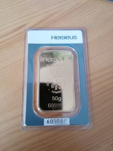 Heraeus goldbarren 50g - goldbarren, 999.9