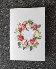 Grußkarte Rosenkranz mit Herz