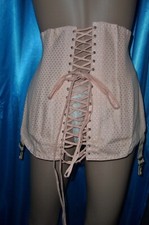 RAR VINTAGE Schnürkorsett Straps Hüfthalter rosa Gr. 72 Korsett Mieder neu (m1)