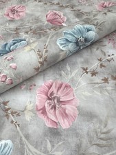 PVC Tischdecke FLORETTA grau rosa bla Meterware Wachstuch Breite & Länge wählbar