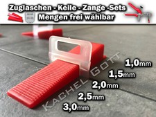 Zuglaschen Fliesen Nivelliersystem 1 1,5 2 2,5 3 mm Verlegehilfe Plan System 