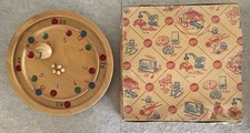 KIBRI Kreisel-Roulette Holz mit Originalverpackung 1960er - Vintage