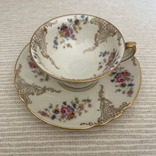 * Thomas Rosenthal Ivory*  Sammeltasse Gold Mokka Mocca Blumen Blau Rot Grün