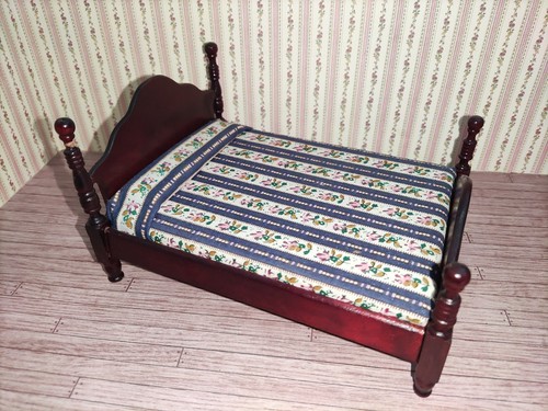 Doppelbett mahagony miniatur - doppelbett,