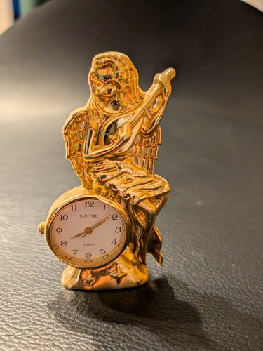 Miniatur uhr goldfarben dame - miniatur,