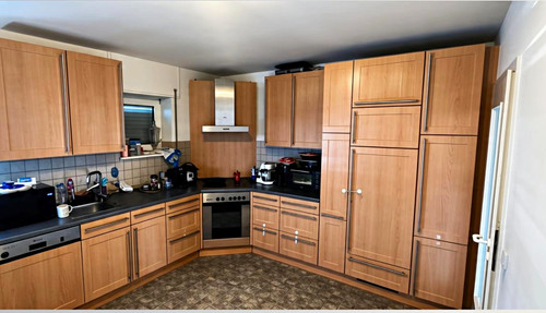 Einbauküche form holz braun - einbauküche,