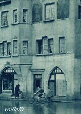 Rarität Fahrrad vor Geschäft Mieghaus Mühlhausen Elsaß Alsace Zugstempel 30er