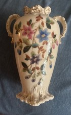 Keramik Vase Majolika BW art