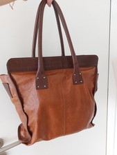 Zara Tasche Bag Shopper 100% LEDER Braun Cognac