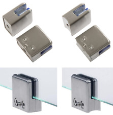 ONPIRA® Glas Halter EDELSTAHL 44x46mm Klemm Halterung Glasstärken 8mm - 8,76mm