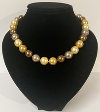 925/- Perlenkette, Wachsperle, Damen, 45 cm lang, 14 mm breit, guter Zustand