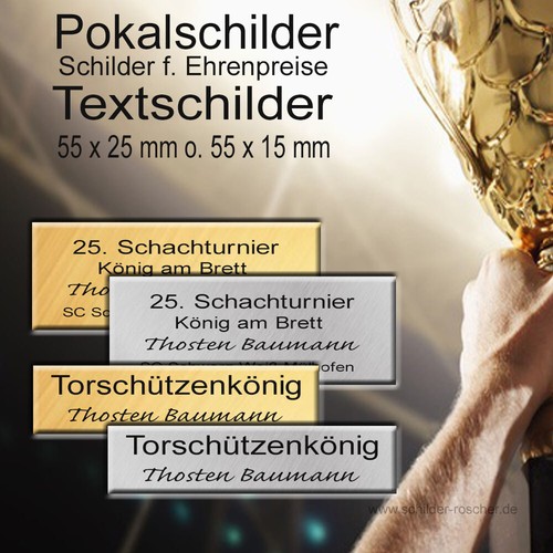 Pokalschild schilder f - pokalschild,,