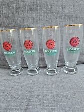 Altes deutsches Bierglas Holsten Goldrand 0,25l x 4