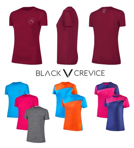Black crevice damen merino - black,