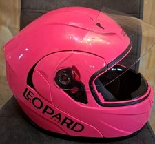 Leopard MOTORRADHELM PINK NEU