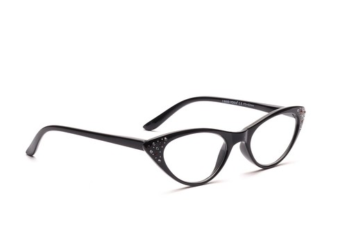 Lesebrille schwarz strass - schwarz,