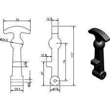 Hauben Halter mittellang Gummi