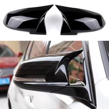 2X Glanz Schwarz Spiegelkappen