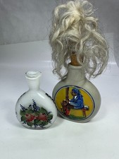 2 Stk alte SCHNUPFTABAKFLASCHE Perlesreuter Schmalzler Landshut + Glas Malerei