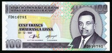 Burundi 100 francs - 100, 37b