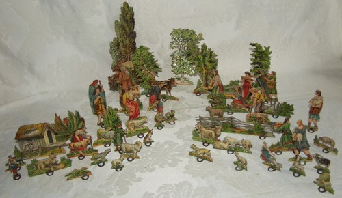 Alte papierkrippe geprägte - alte,