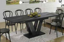 SONDERANGEBOT Esstisch LARA 130-210cm Beton Dunkel ausziehbar Esszimmertisch