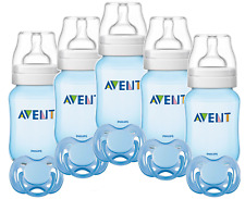 Avent Classic Baby Flaschen Set 5 x  Babyflasche 260ml mit Sauger  & 5 Schnuller