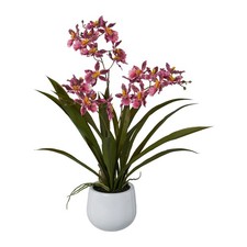 Kunstpflanze Gambia-Orchidee, Farbe dunkelrosa, inkl. Keramik-Topf, Höhe 50 cm